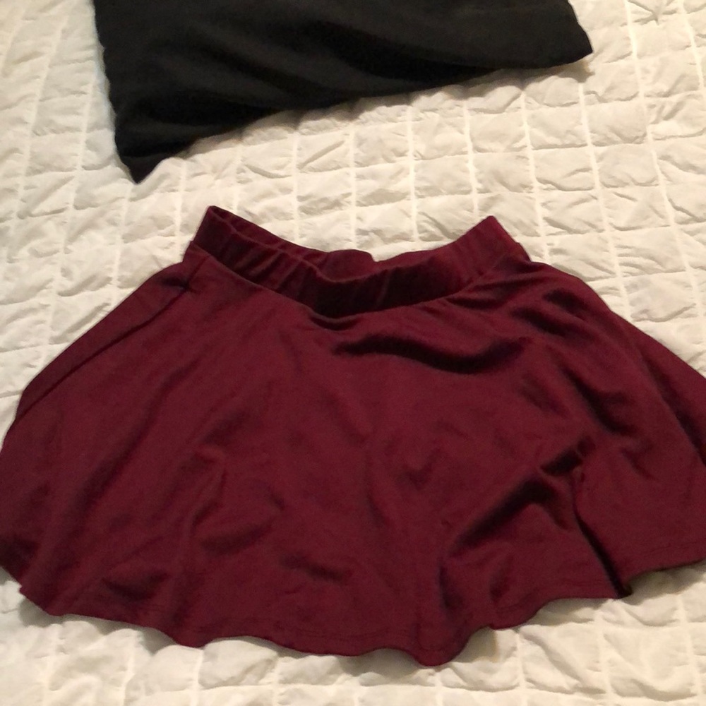 Ambiance cute maroon skirt